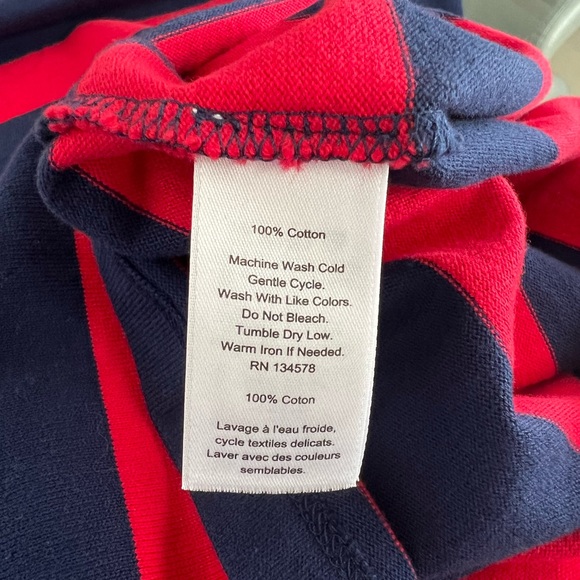 (NWT) Vineyard Vines navy blue and red Striped Dress size L (14) - Picture 6 of 7